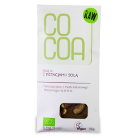 COCOA Czekolada biała z pistacjami i solą (50g) - BIO