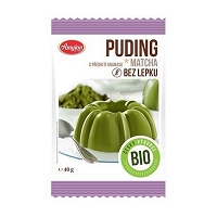 AMYLON Budyń z zieloną herbatą Matcha o smaku ananasowym bezglutenowy (40g) - BIO