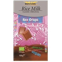 BONVITA Czekolada z chrupiącym ryżem na napoju ryżowym bez laktozy bezglutenowa (100g) - BIO