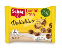 SCHAR Delishios - chrupiące kulki w czekoladzie, bezglutenowe (37g)